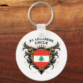 Nummer eins libanesischer Onkel Schlüsselanhänger (Vorderseite)