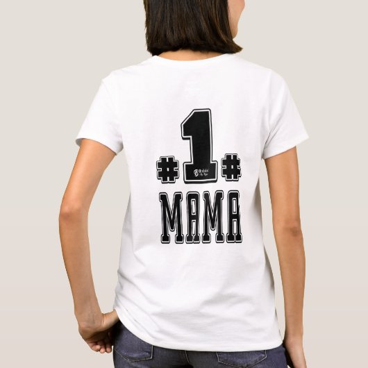 Nummer eins Mama White T-Shirt (Rückseite)