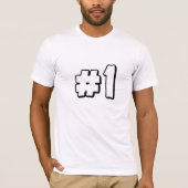 Nummer eins mit Hashtag-T - Shirt (Vorderseite)