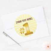 Nummer eins mit individuelle Name Runder Aufkleber (Umschlag)