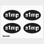 Nummer eins: Oval Sticker (Blatt)