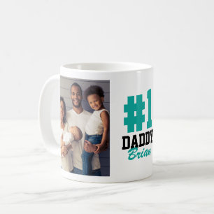Nummer eins Papa 2 Foto Vatertag Kaffeetasse