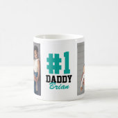 Nummer eins Papa 2 Foto Vatertag Kaffeetasse (Mittel)