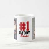 Nummer eins Papa 2 Foto Vatertag Kaffeetasse (Mittel)