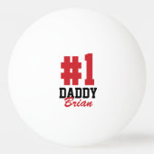 Nummer Eins Papa Mit Monogramm Vater Tischtennisball (Vorderseite)