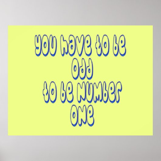 Nummer eins poster (Vorne)