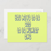 Nummer eins postkarte (Vorne/Hinten)