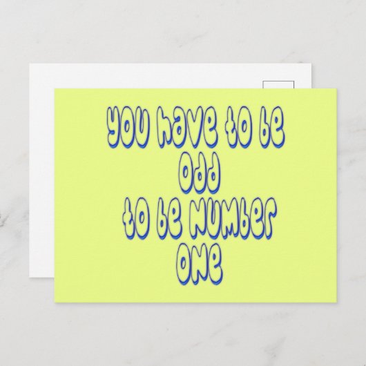 Nummer eins postkarte (Vorne/Hinten)