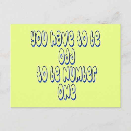 Nummer eins postkarte (Vorderseite)