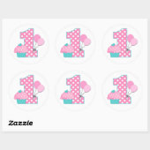 Nummer eins runder aufkleber (Blatt)