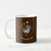 Nummer eins Schriftsteller Niedlich Mole Writing B Kaffeetasse (Links)