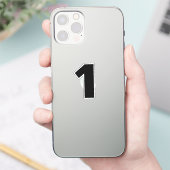 Nummer eins Schwarzweiß-Aufkleber Aufkleber (Telefon)