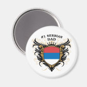 Nummer eins serbischer Vater Magnet (Vorderseite/Rückseite)