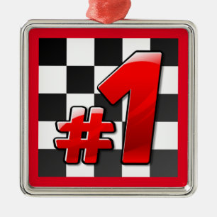 NUMMER EINS SILBERNES ORNAMENT