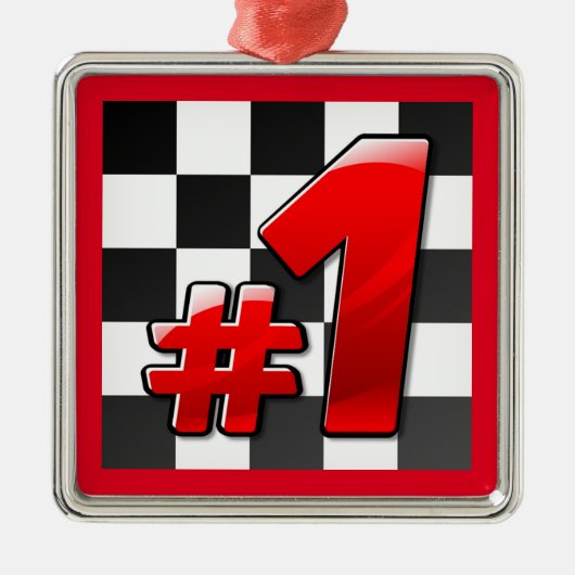 NUMMER EINS SILBERNES ORNAMENT (Vorne)