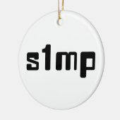 Nummer eins Simp Keramik Ornament (Links)