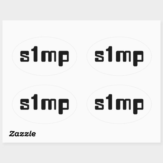 Nummer eins Simp Ovaler Aufkleber (Blatt)