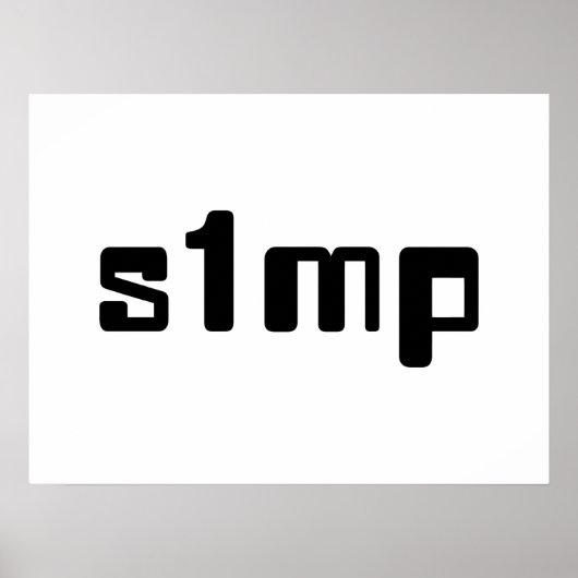 Nummer eins Simp Poster (Vorne)