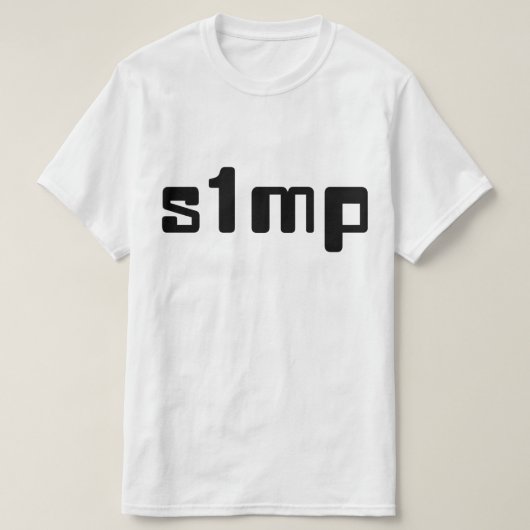 Nummer eins Simp T-Shirt (Design vorne)