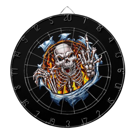 Nummer eins Skelett Dartscheibe (vorne)