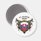 Nummer eins slowakische Mama Magnet (Vorderseite/Rückseite)