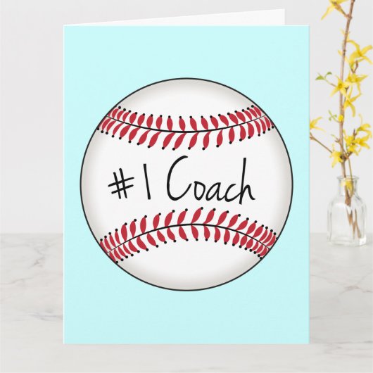 Nummer eins Trainer Baseball wird bald gut Karte (Gelbe Blume)