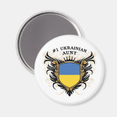 Nummer eins ukrainische Tante Magnet (Vorderseite/Rückseite)