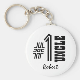 Nummer eins UNCLE Black and White Modern Gift Schlüsselanhänger