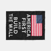 Nummer Eins und Bau einer Mauer Fleecedecke (Vorderseite (Horizontal))