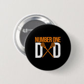Nummer eins Vater Lax Player Vater Lacrosse Stick  Button (Vorne & Hinten)