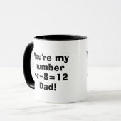 Nummer eins Vater Mathe Lover Funny Vathers Day Ge Tasse (Vorderseite Links)