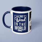 Nummer eins Vater Navy Blue Custom Foto Collage Tasse