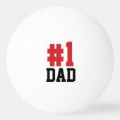 Nummer eins Vater Rot und Schwarzer Vatertag Tischtennisball (Vorderseite)