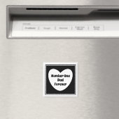 Nummer eins Vater Schwarz-Weiß-Moderner Herzplatz Magnet (In Situ (Geschirrspüler))