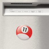 NUMMER ELEVEN BILLIARDS BALL MAGNET (In Situ (Geschirrspüler))