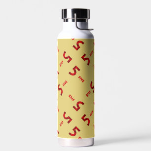 Nummer fünf braun trinkflasche