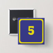 Nummer fünf button (Vorne & Hinten)