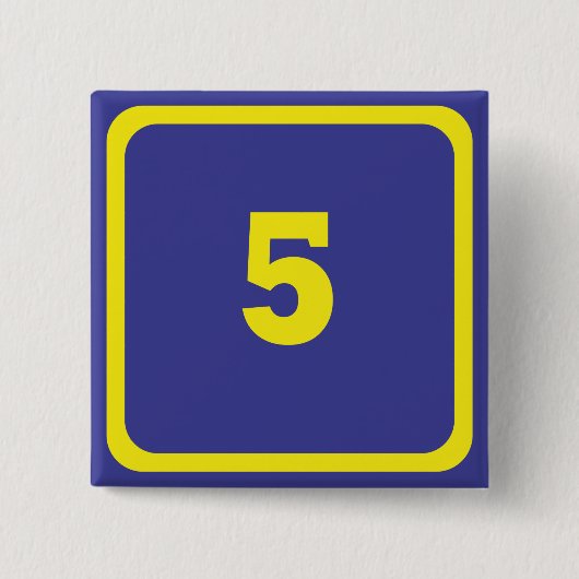 Nummer fünf button (Vorderseite)