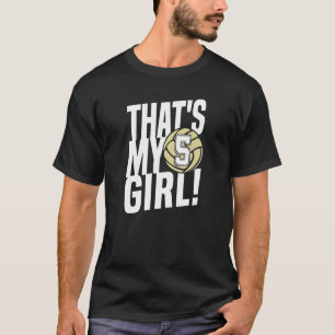 Nummer fünf, das ist mein Girl 5 Volleyball Mama V T-Shirt