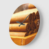 (Nummer)Handgedrehte Zigarren aus La Romana DR. Große Wanduhr (Winkel)