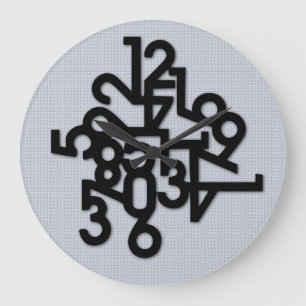 Nummer Jumble Large Clock Große Wanduhr
