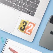 Nummer Magazin Lösegeld 32 Aufkleber (Laptop mit iPhone)