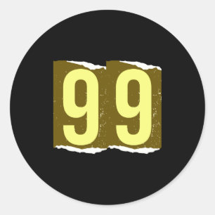 Nummer Magazin Lösegeld 99 T-Shirt Runder Aufkleber