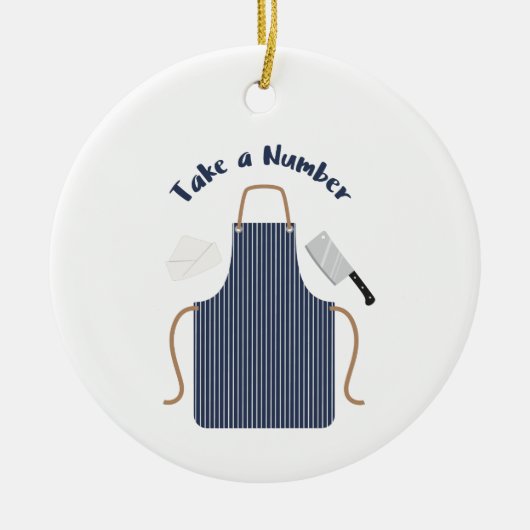 Nummer nehmen keramik ornament (Vorne)