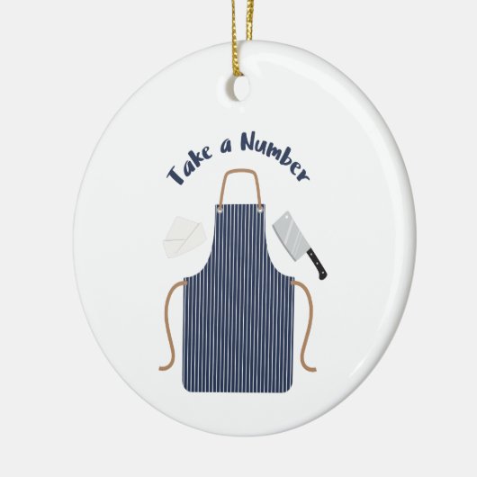 Nummer nehmen keramik ornament (Links)