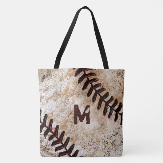 Nummer oder Monogramm Baseball-Tragetasche Tasche (Vorderseite)