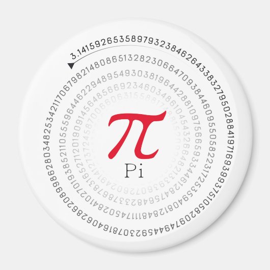 Nummer Pi Magnet (Vorne)