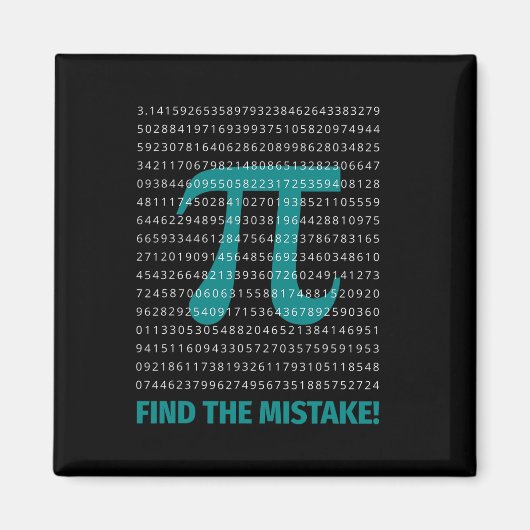 Nummer Pi Math Sprichwort mit Nummer Pi suchen Neb Magnet (Vorne)