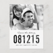 NUMMER Save the Date Postkarte (Vorderseite)
