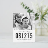 NUMMER Save the Date Postkarte (Stehend Vorderseite)